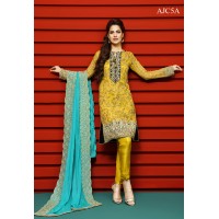 Asim Jofa Luxury Embroidered Chiffon Collection 2016 Original - 03 Pcs Suit - AJC-05A